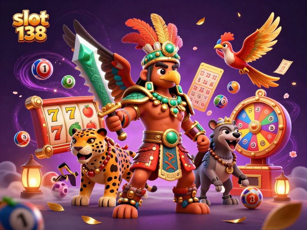 Engage with the vibrant world of slot 138, featuring energetic characters and dynamic game elements.