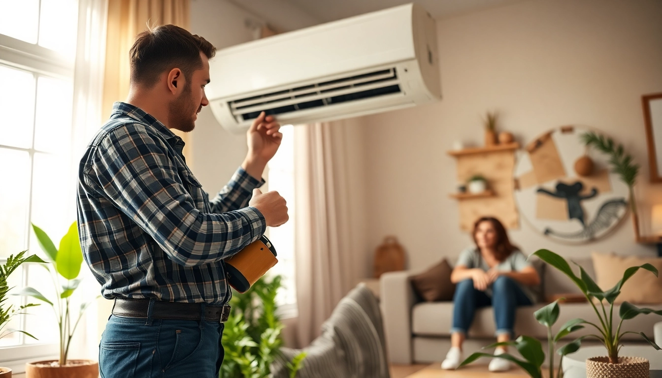 Technician conducting HVAC Repair Tampa efficiently in a well-lit home environment.