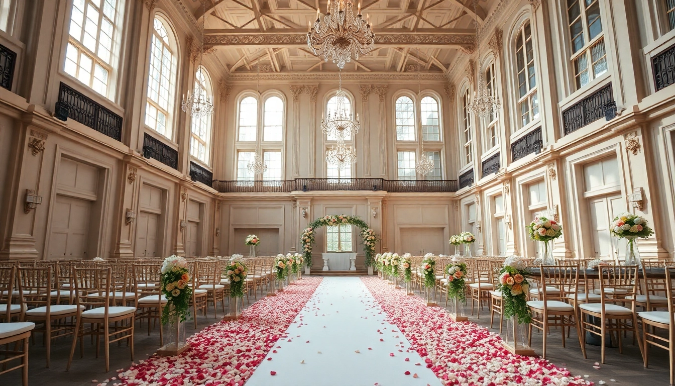 Capture a stunning wedding event space Jacksonville showcasing elegant decor and romantic ambiance.