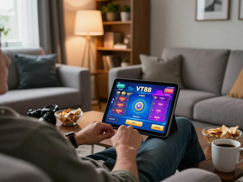 Experience thrilling gameplay on vt88 trang chủ with a cozy home setup and engaging online gaming interface.