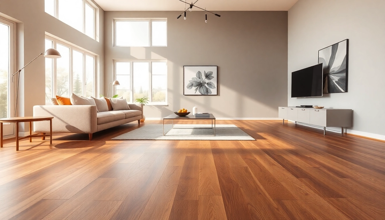 Showcasing luxury vinyl plank flooring in a modern living room for an inviting atmosphere.
