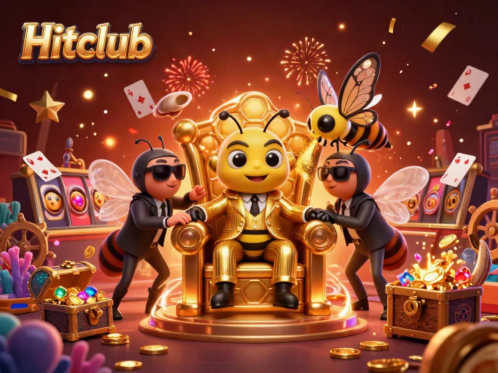 Hitclub's thrilling casino scene featuring vibrant characters and dynamic gaming elements.