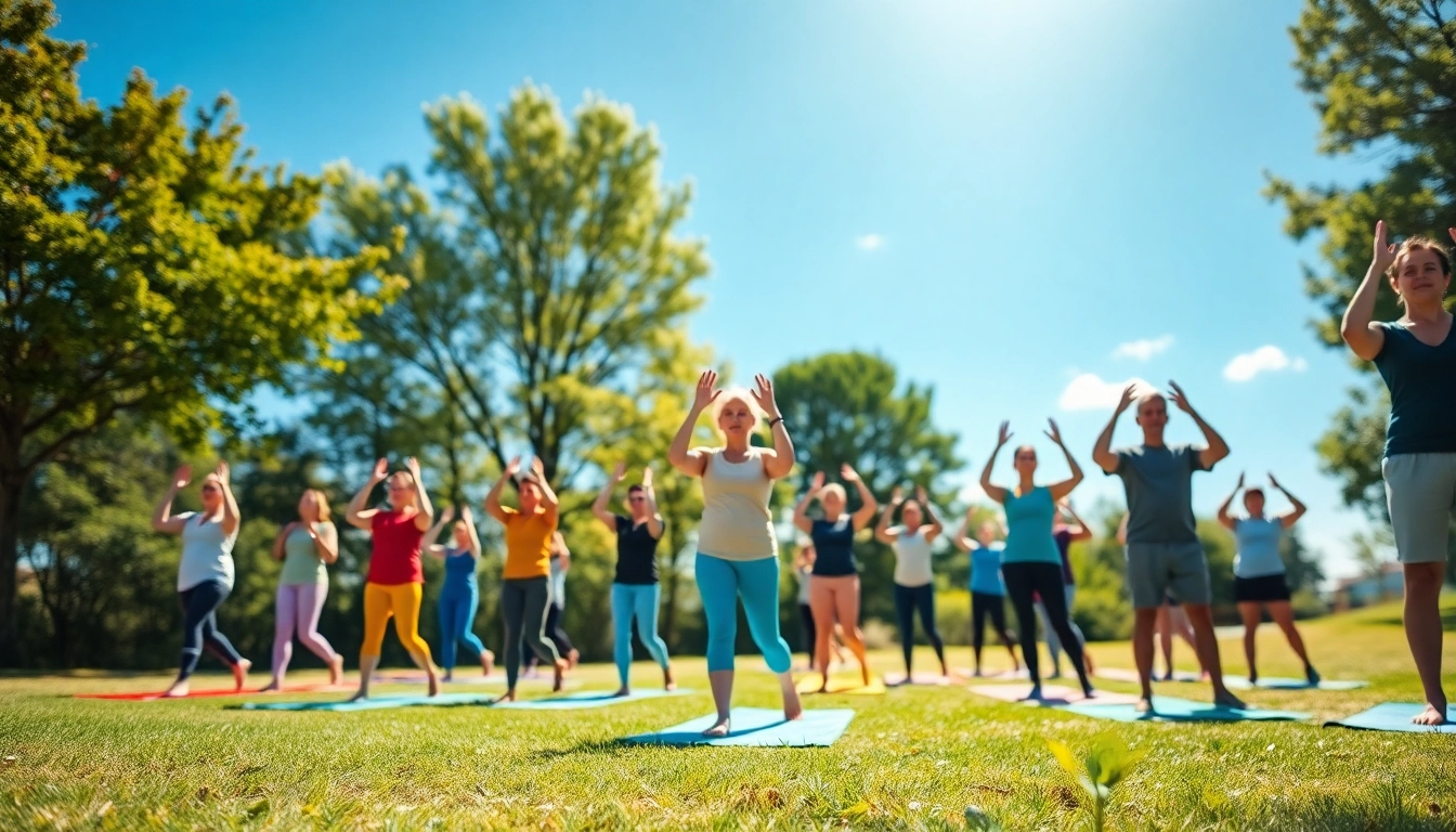 Engaging in health activities outdoors promotes wellness and community connection.