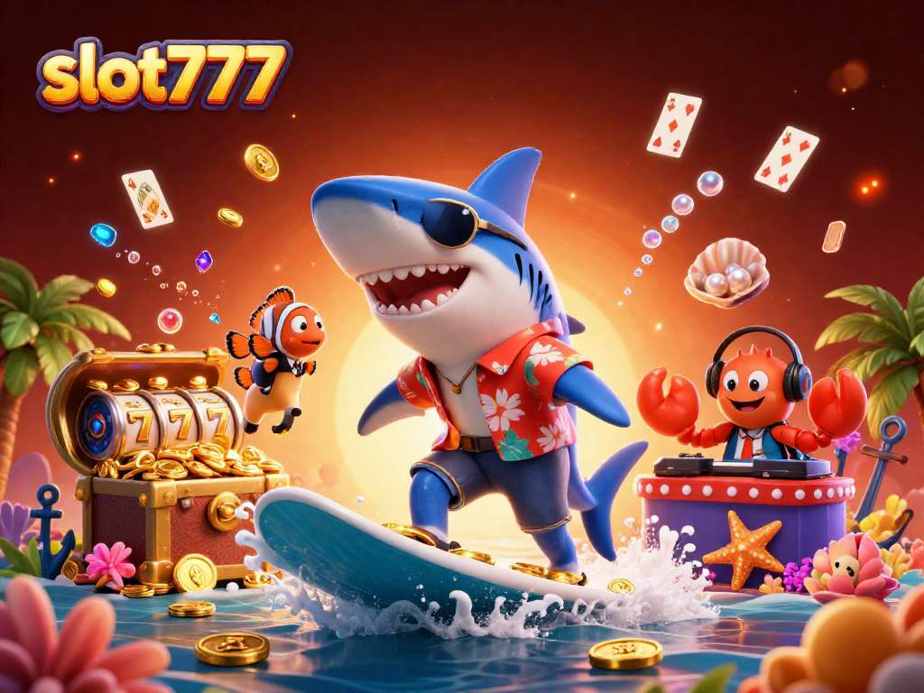 Join the excitement of slot777 with vibrant characters celebrating winning moments in a lively casino atmosphere.