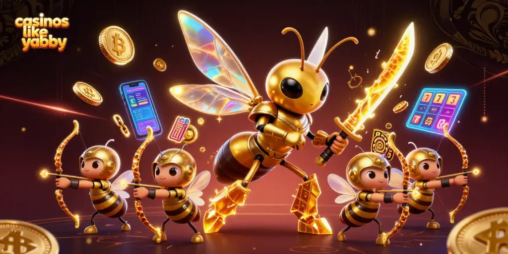 Experience thrilling action with casinos like yabby featuring a charismatic hornet warrior and dazzling digital coins.