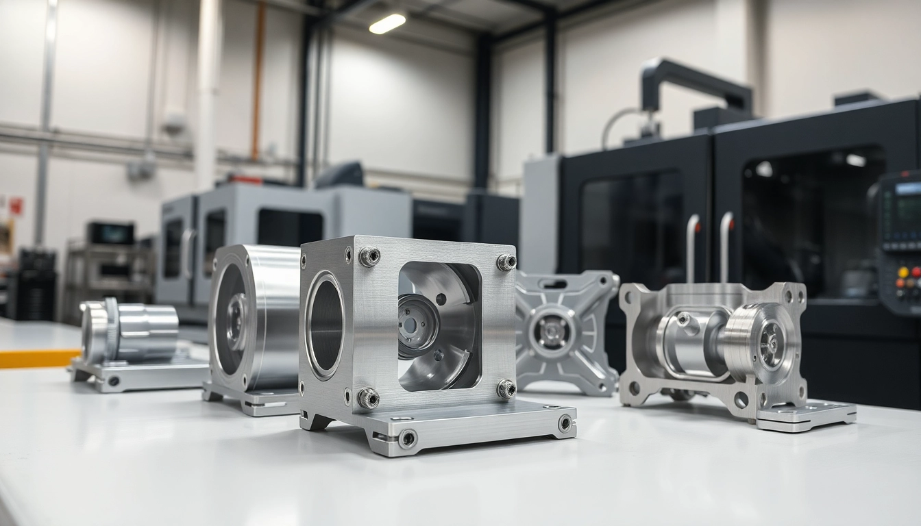 Showcasing detailed aluminum prototypes crafted in an advanced workshop environment.