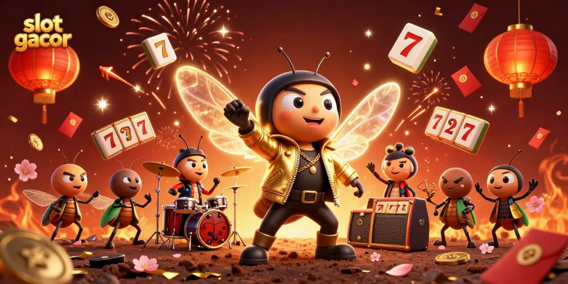 Menangkan slot gacor dengan ilustrasi pesta kasino dan karakter kartun menarik.