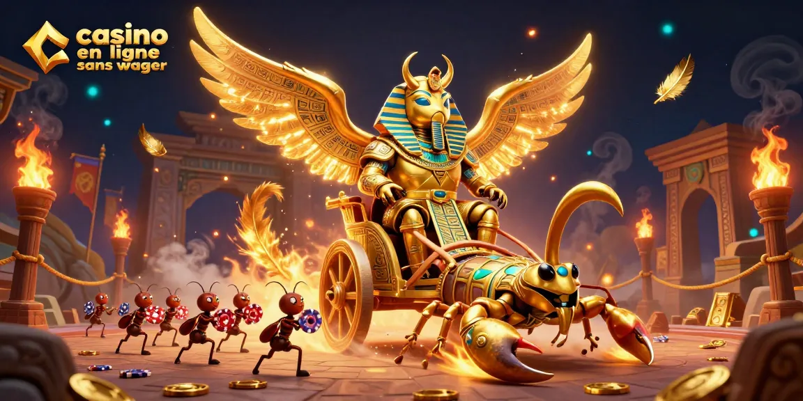 Découvrez l'univers excitant du casino en ligne sans wager avec des personnages colorés et des éléments de jeu dynamiques.