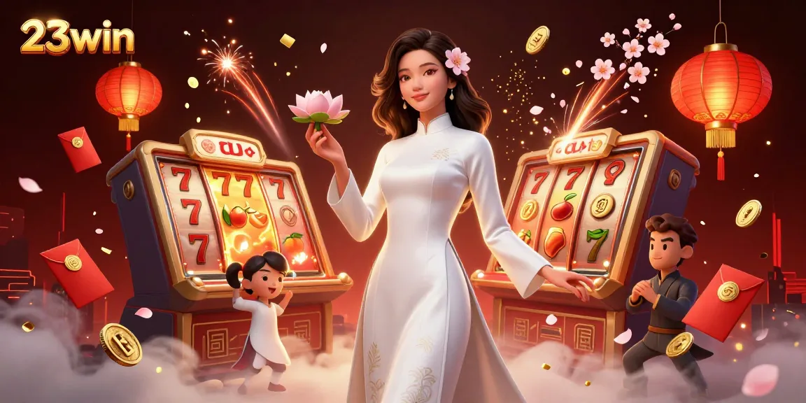 Experience the excitement of 23win with dynamic slot games, celebrating vibrant casino culture.