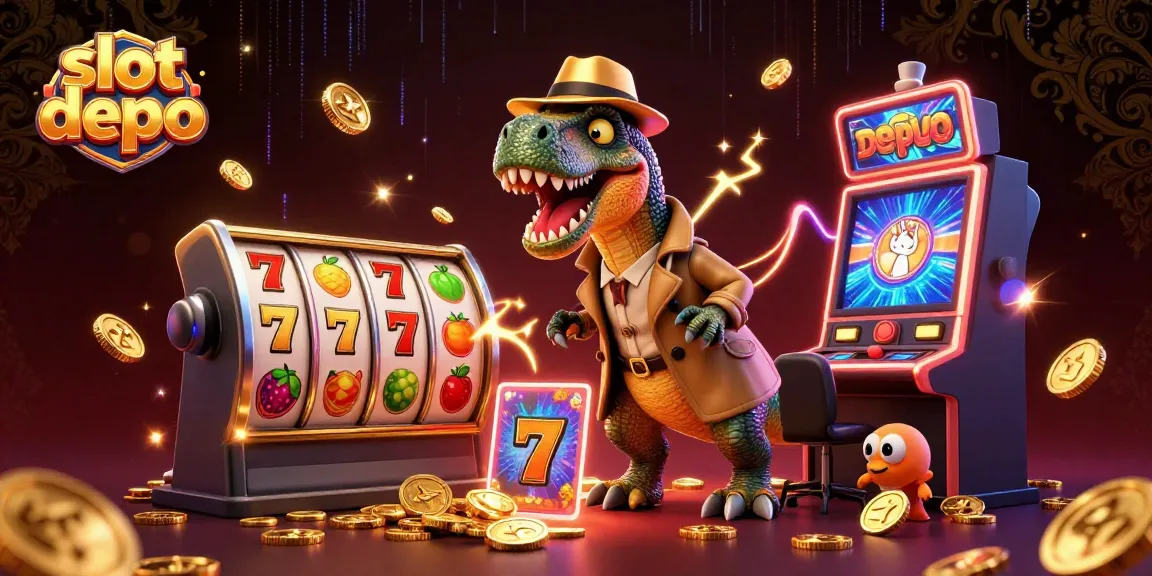 Experience thrilling gameplay at slot depo with dynamic characters enjoying the excitement of a slot game.