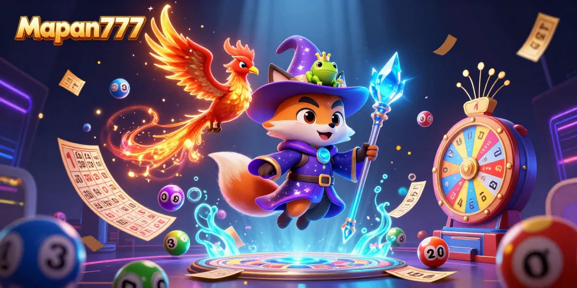 Experience Mapan777 magic with a wizard fox, phoenix, and dynamic lottery games.