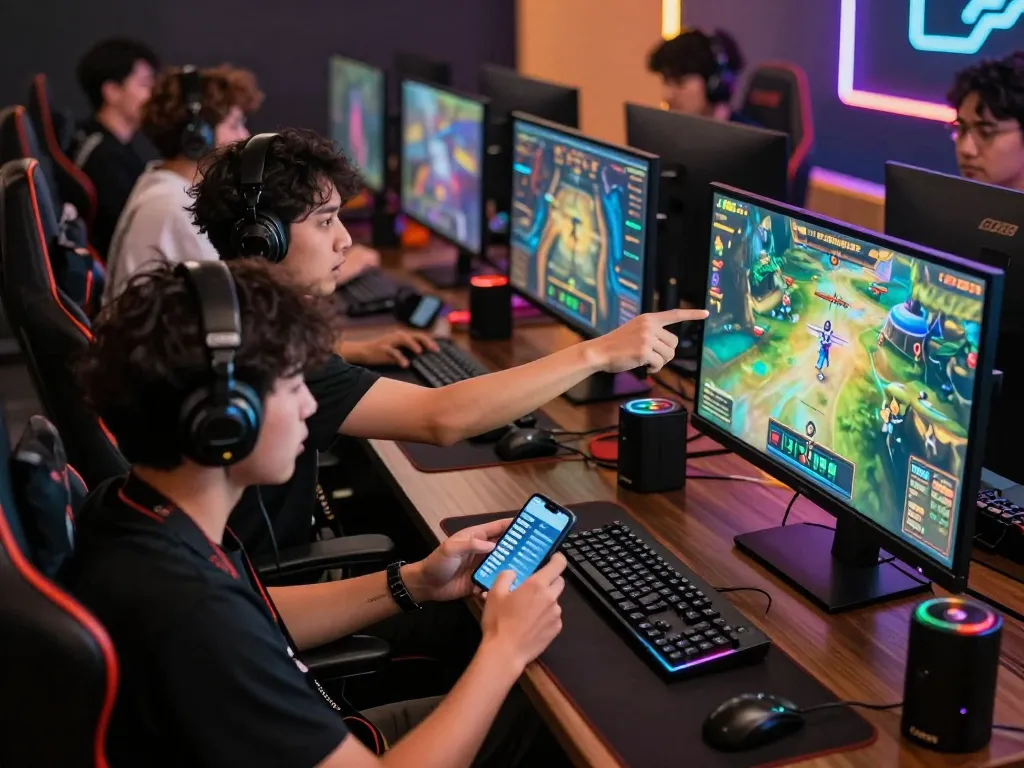 Exciting Go88 online gaming scene with players engaged in competitive gameplay, vibrant graphics, and dynamic atmosphere.