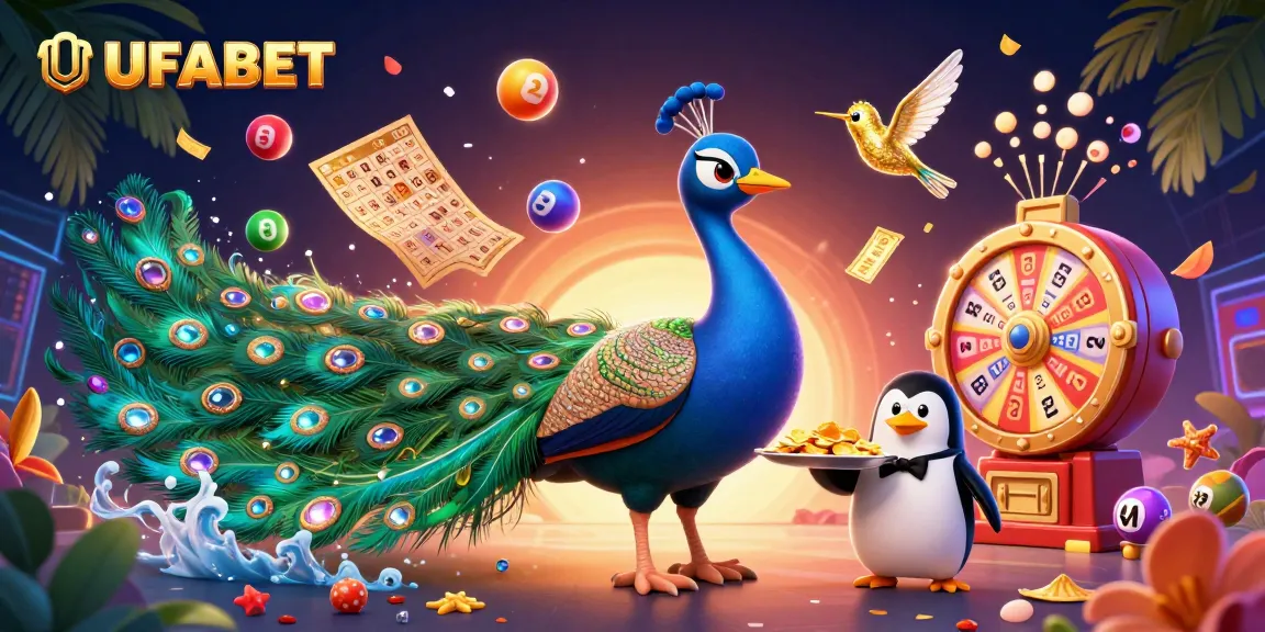 Experience dynamic winning moments at UFABET with colorful lottery balls and engaging gaming elements.