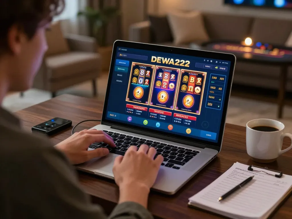 Engaging with DEWA222 for exciting online slot games in a cozy home setting