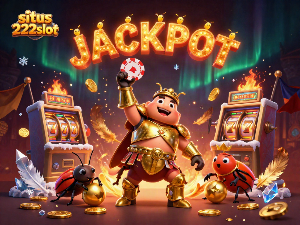 Menangkan hadiah di situs 222slot dengan ilustrasi 3D yang memperlihatkan kehebatan permainan slot.