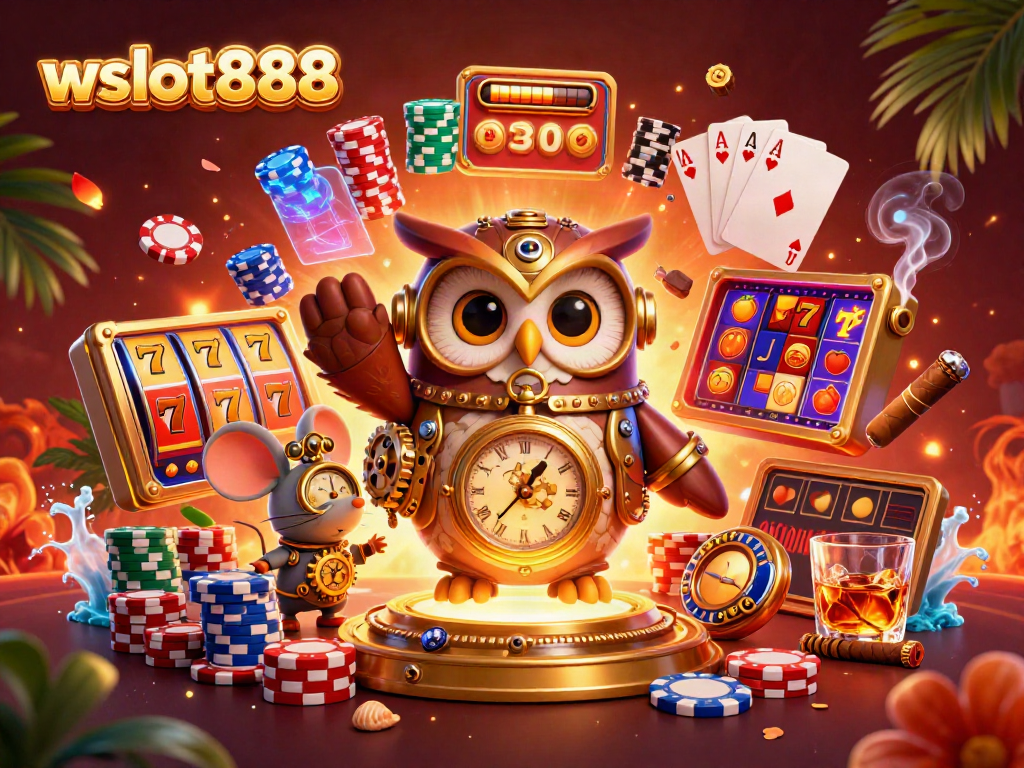 Mainkan slot gacor wslot888 dengan suasana kasino futuristik dan karakter lucu.