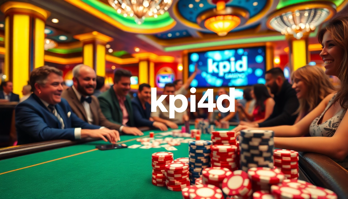Engage with the excitement of kpi4d at a vibrant casino poker table showcasing chips and cards.