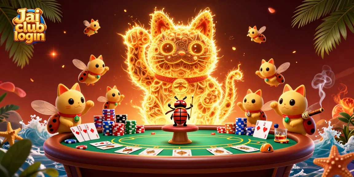 Experience the thrill of Jai club login with vibrant gaming symbols and energetic characters