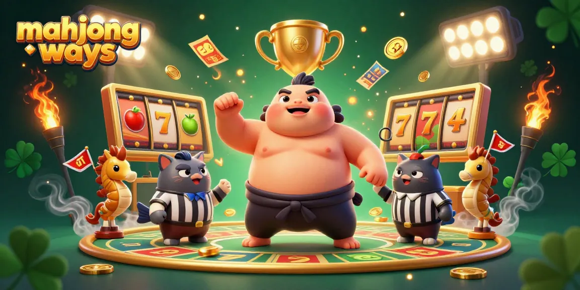 Experience mahjong ways with vibrant slot reels and energetic characters celebrating victory in a casino scene