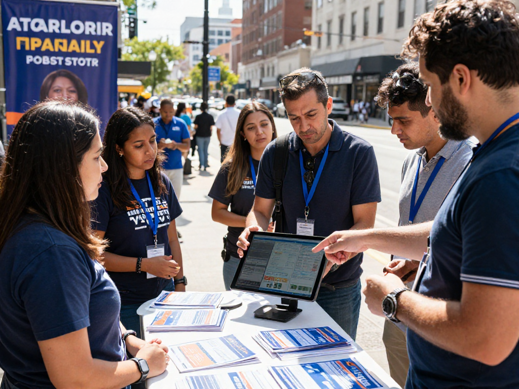 Campaign newsletter service enhances team collaboration with voter data in dynamic political campaign scene