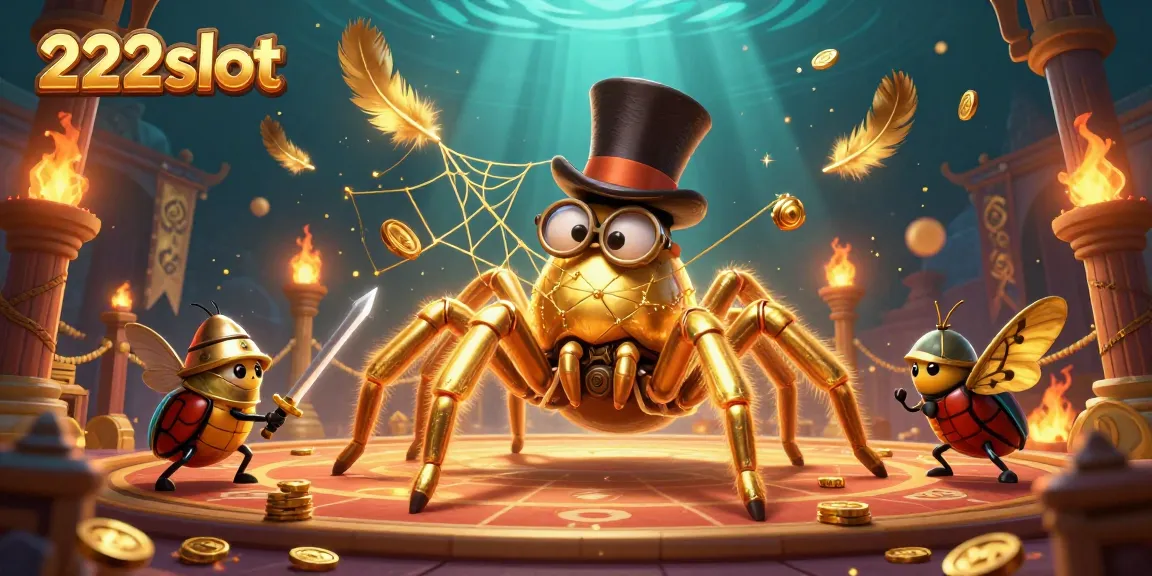 Permainan 222slot yang menarik di dunia kasino bergaya 3D dengan karakter unik.