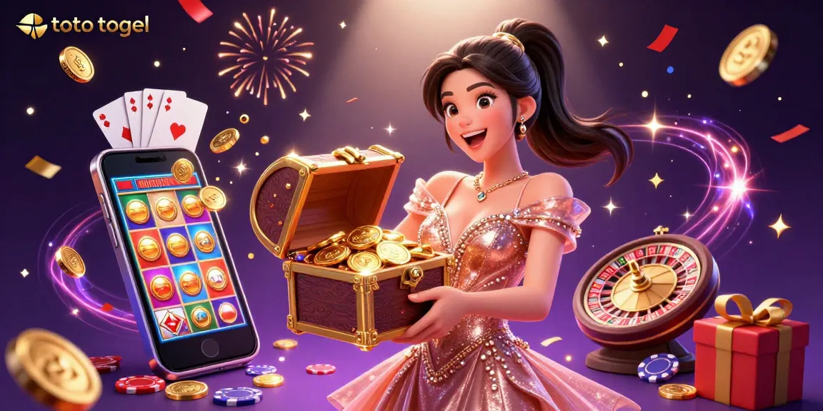 Ikuti keseruan toto togel dengan kotak harta karun yang menakjubkan dan elemen permainan yang bercahaya dalam ilustrasi berkualitas tinggi ini.