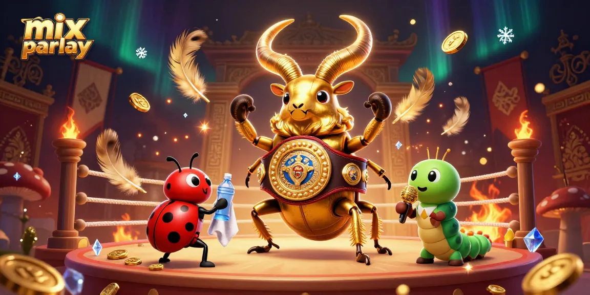Engage in mix parlay betting with vibrant carnival characters and rich gambling elements.