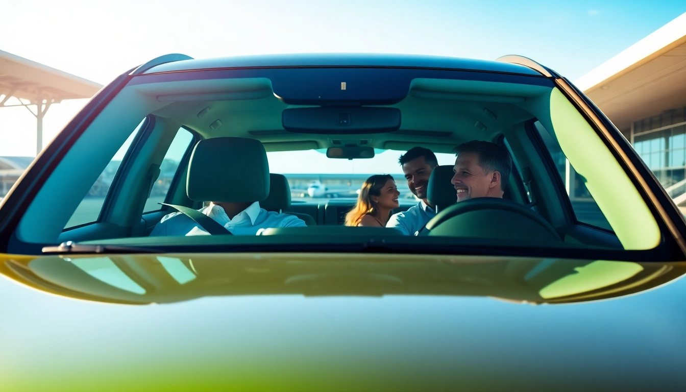 Experience seamless Private Airport Transfers with a professional chauffeur welcoming a family at the airport.