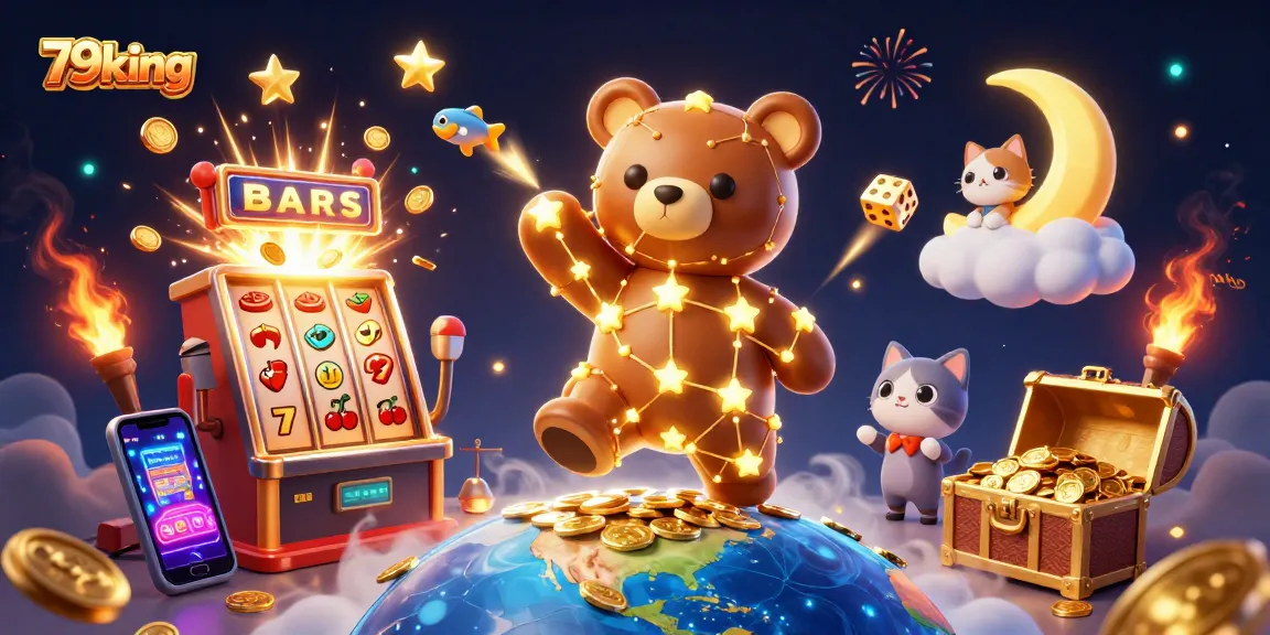 Engage with 79king's exciting jackpot scene featuring vibrant characters and lively game elements.