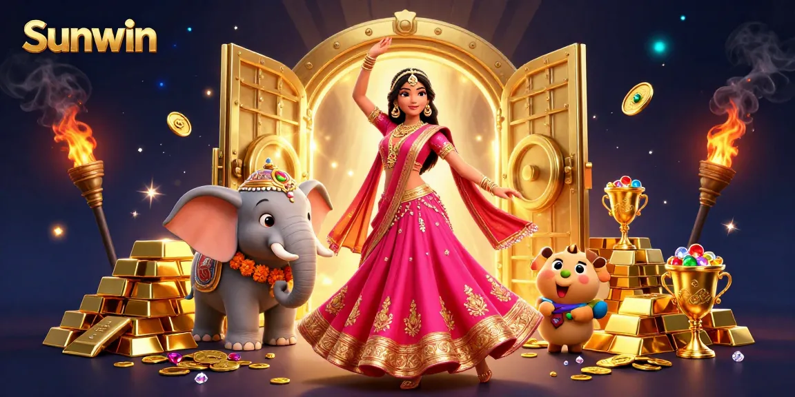 Sunwin offers thrilling casino experiences with vibrant characters, treasure, and dynamic gambling elements.