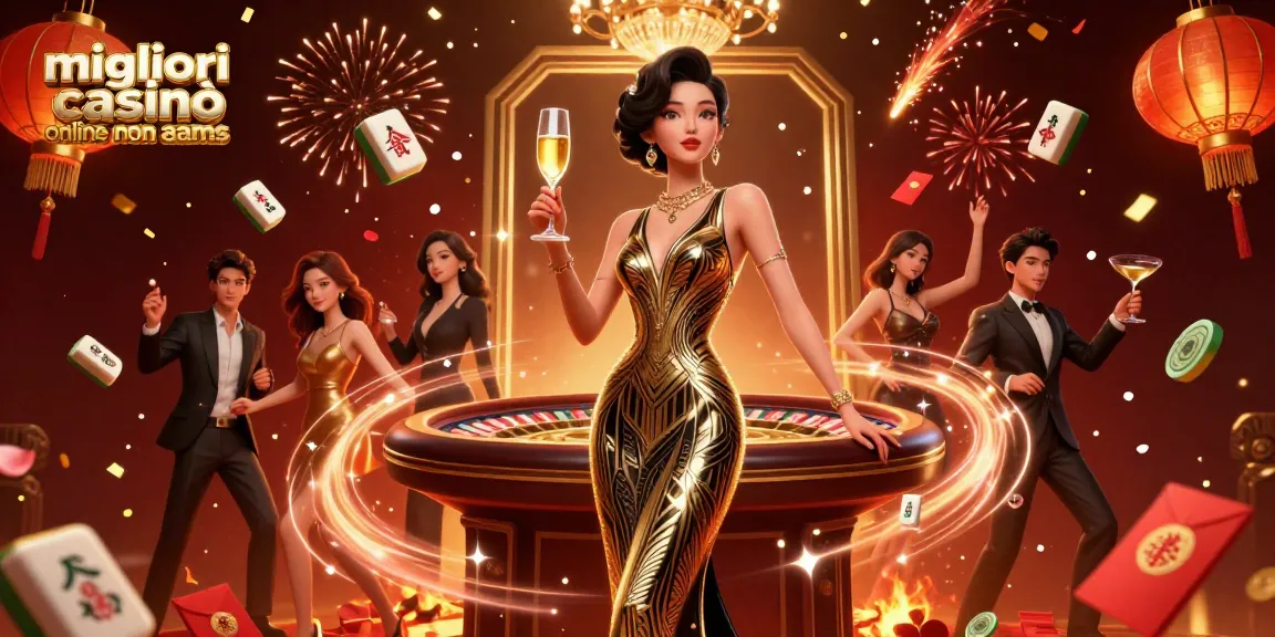 Gioca nei migliori casinò online non aams con un'illustrazione di gioco elegante, che mostra eleganza ed emozione.