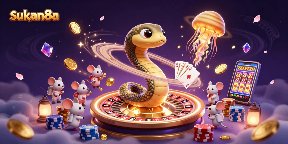 Place your bets with sukan8a as vibrant casino elements ignite the cosmic game experience!
