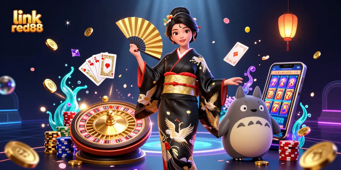 Experience excitement and value at link red88's vibrant new casino scene filled with golden lights and playful elements.
