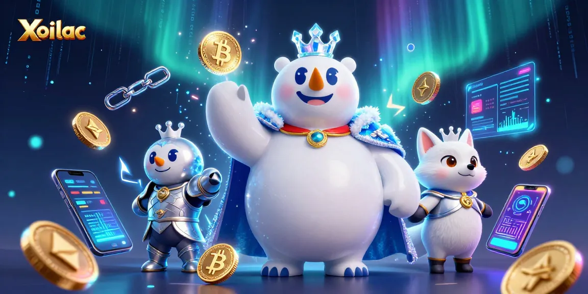 Xoi lac enhances gaming excitement with a vibrant polar bear and fox amid crypto elements