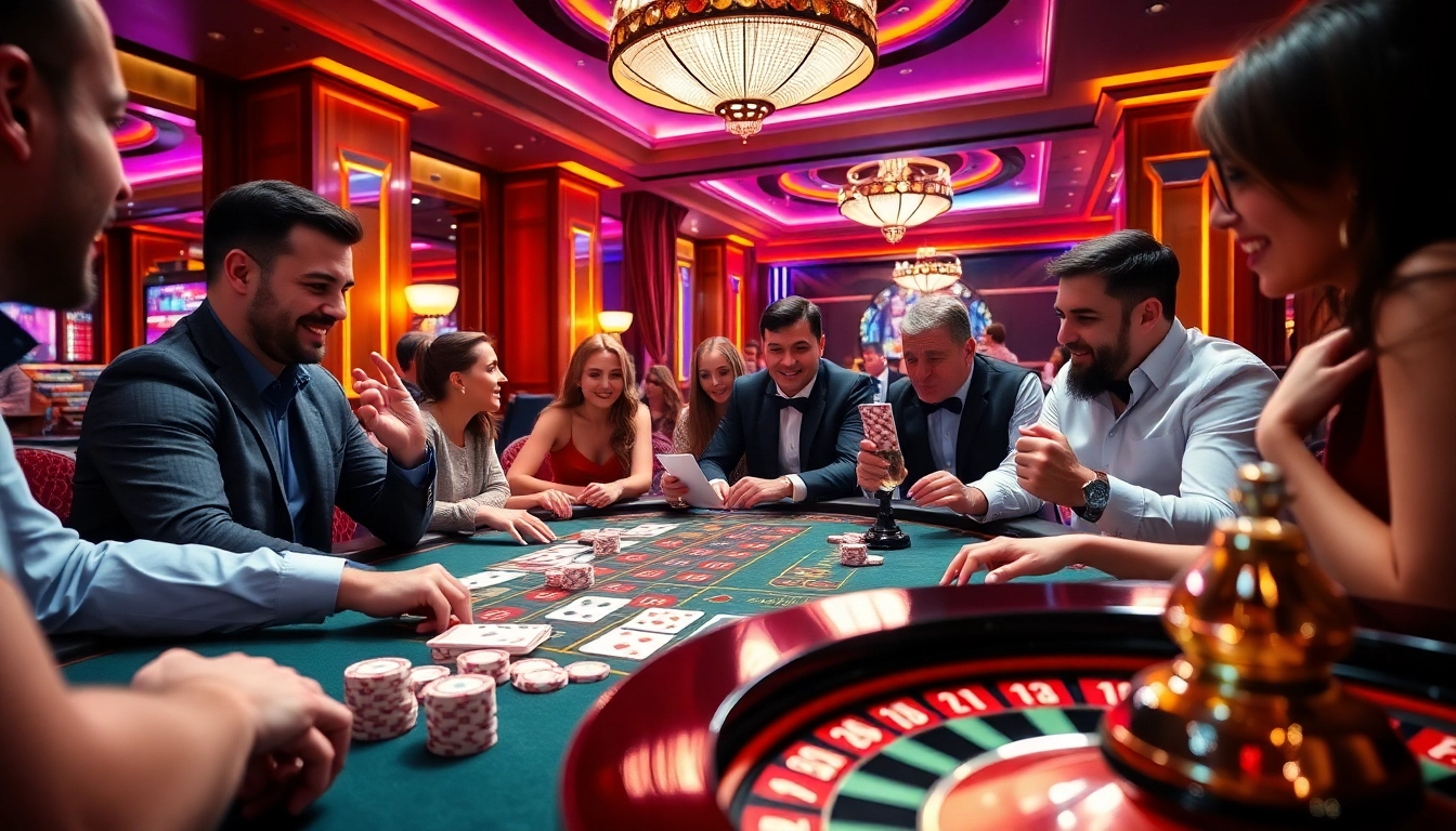 Players enjoying the excitement of game good88 at a lively casino table.