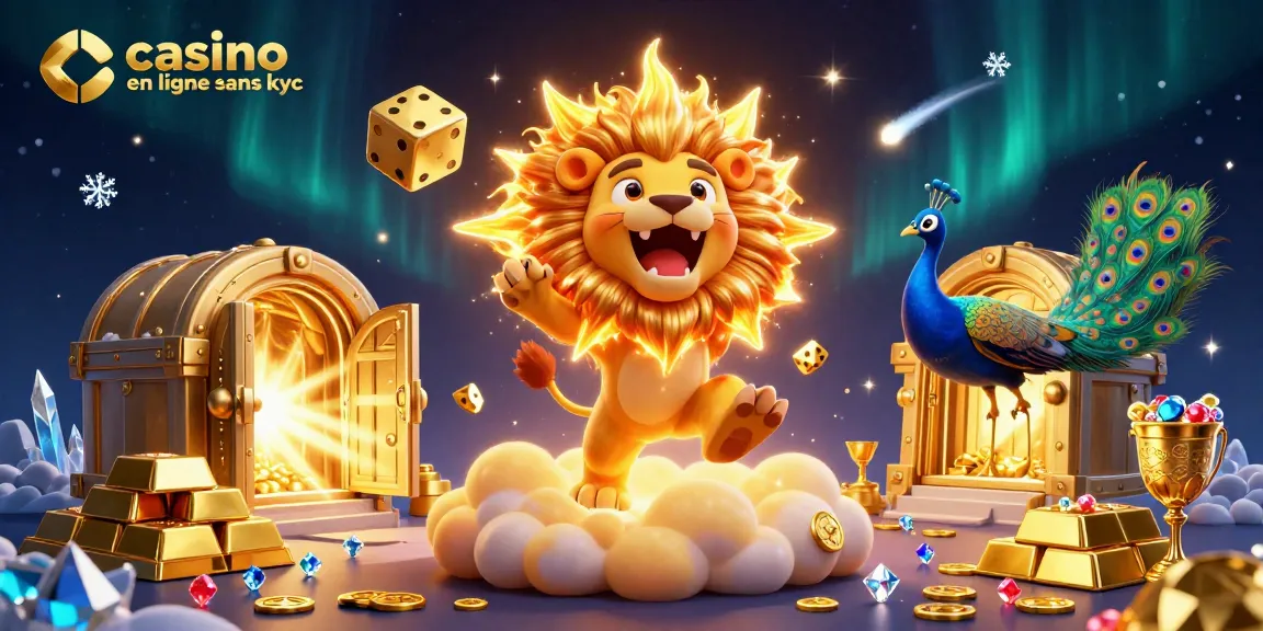 Jouez dans un casino en ligne sans KYC avec des trésors et des lumières étincelantes.
