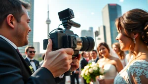 Capture enchanting moments of toronto videography at a vibrant wedding celebration in the city.