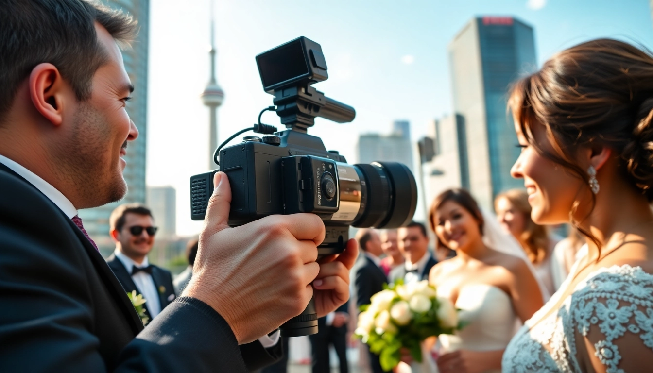 Capture enchanting moments of toronto videography at a vibrant wedding celebration in the city.