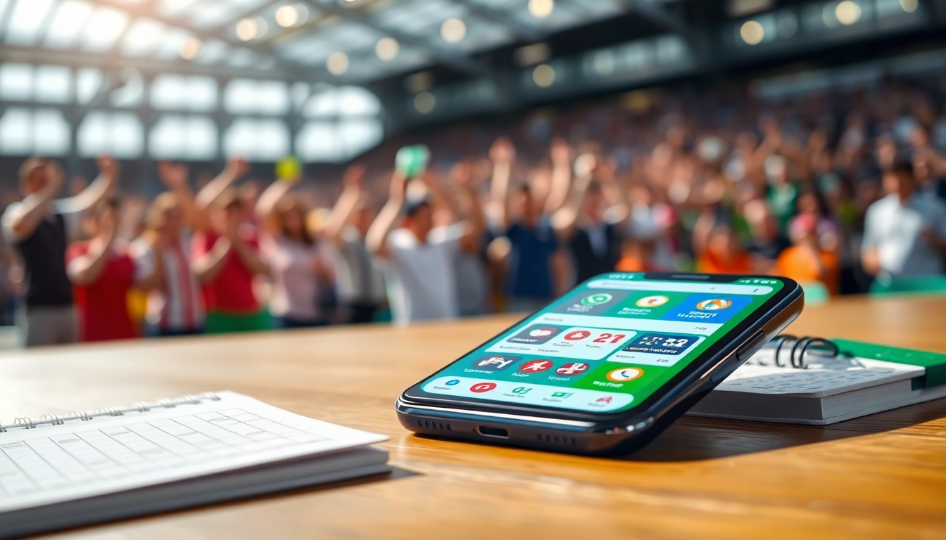 Discover the best sports betting sites India through various apps showcased on a smartphone.