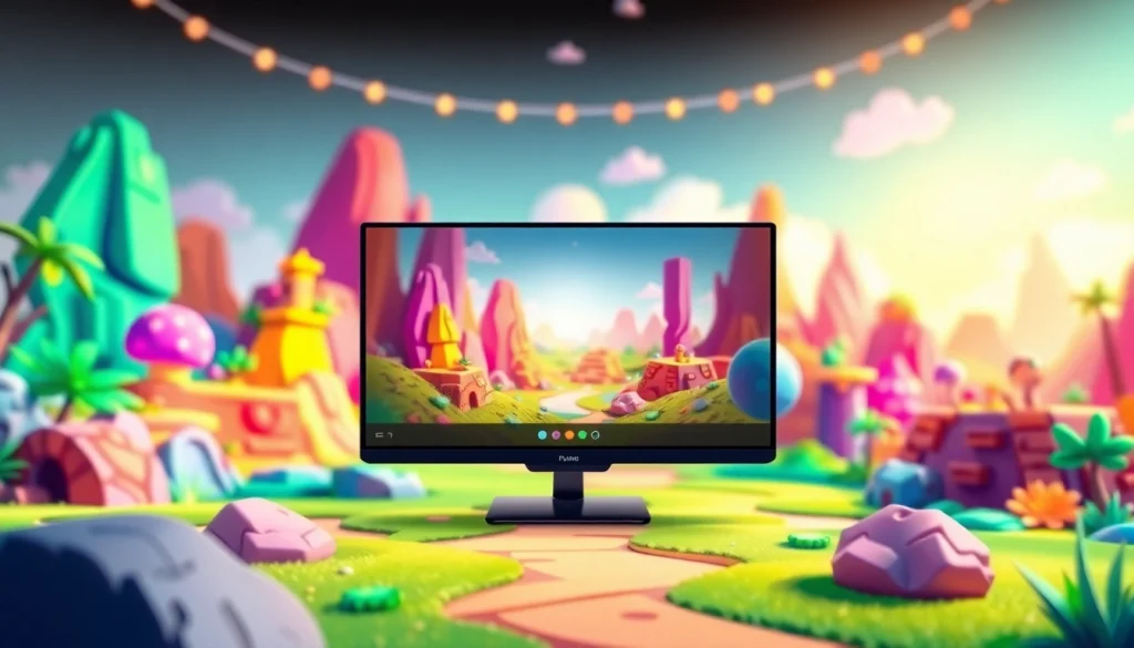 Engaging interface of Freedom X AI game maker showcasing vibrant virtual worlds and interactive design.