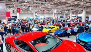 Visitors admiring vehicles at an exciting Auto Cars Show, showcasing modern designs.