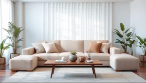 View of stylish sofa beds UK in a modern living room showcasing elegance and comfort.