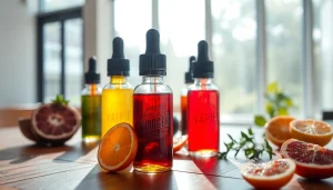 Oxva Liquid in an elegant glass bottle showcasing vibrant colors and fresh flavors