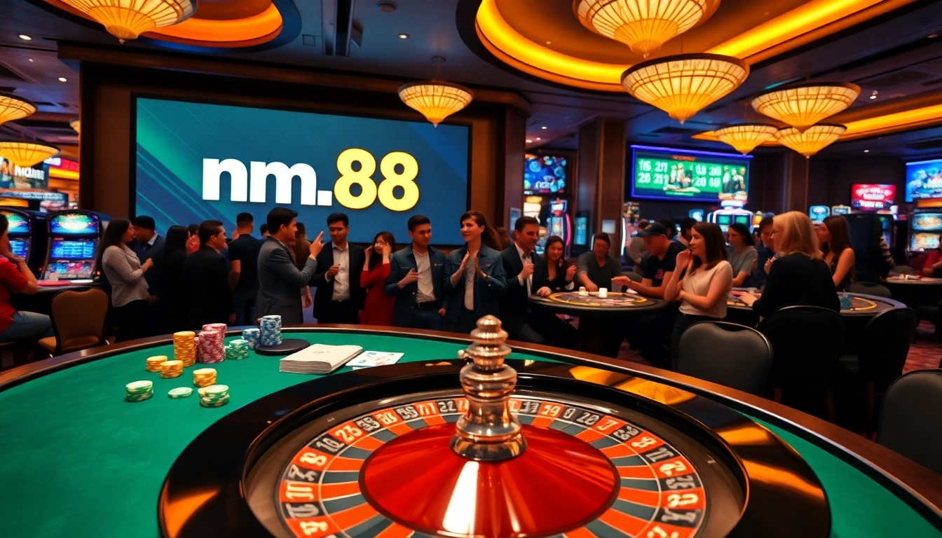 Experience the thrill of mm 88 with exciting poker action at a bustling casino.