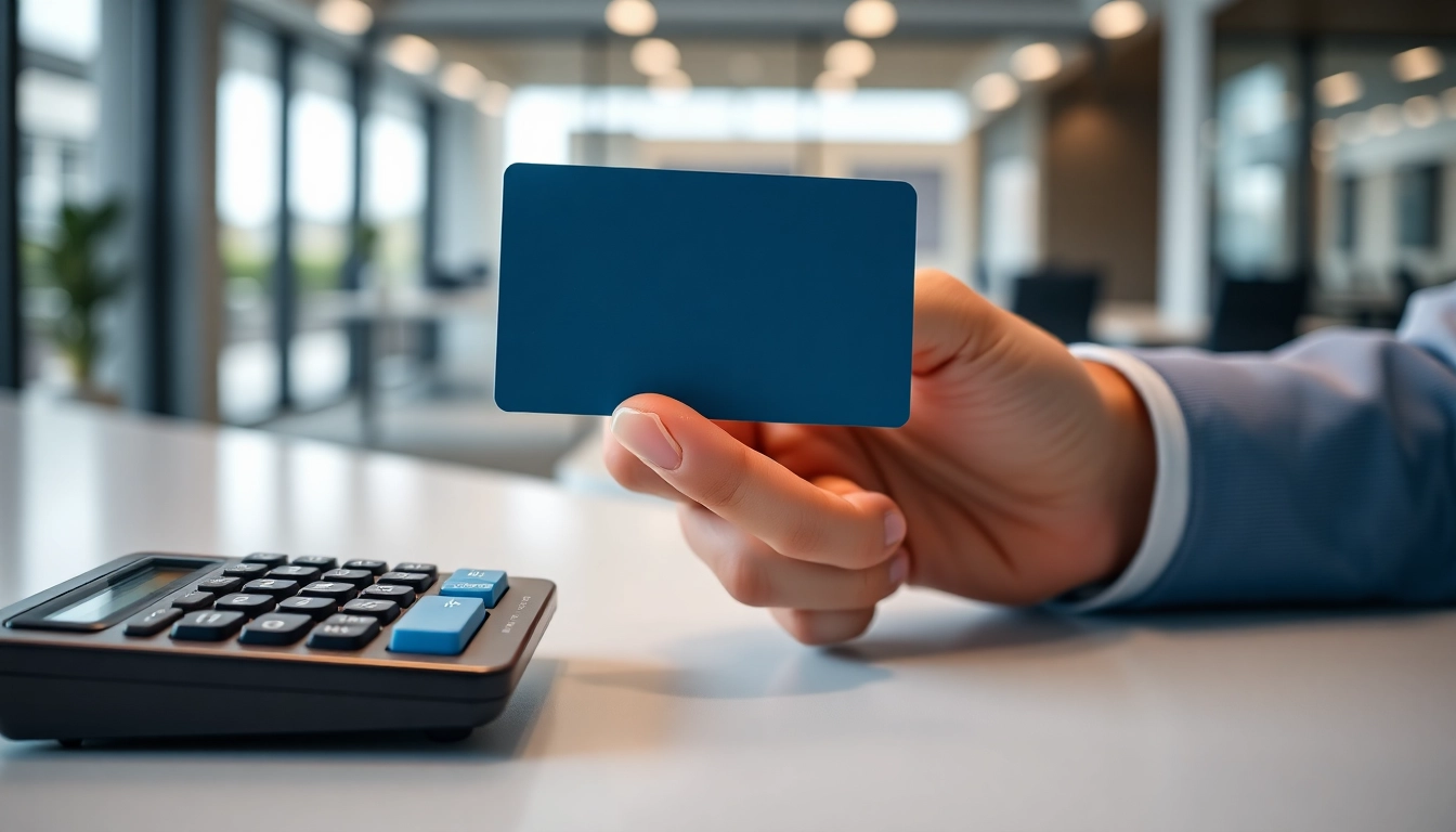 카드 한도 현금화 관련 신용카드와 디지털 계산기를 활용한 재무 이미지