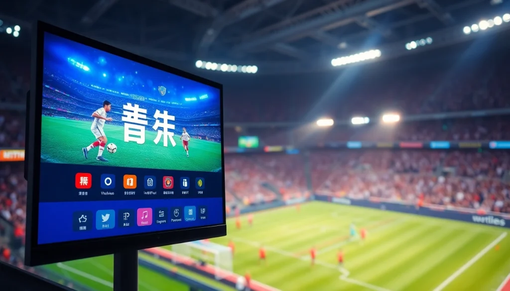 오징어티비에서 실시간 스포츠 중계를 즐기는 화면과 흥미진진한 분위기