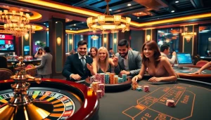 PBN post highlighting a luxurious casino atmosphere with roulette, poker chips, and excited players.
