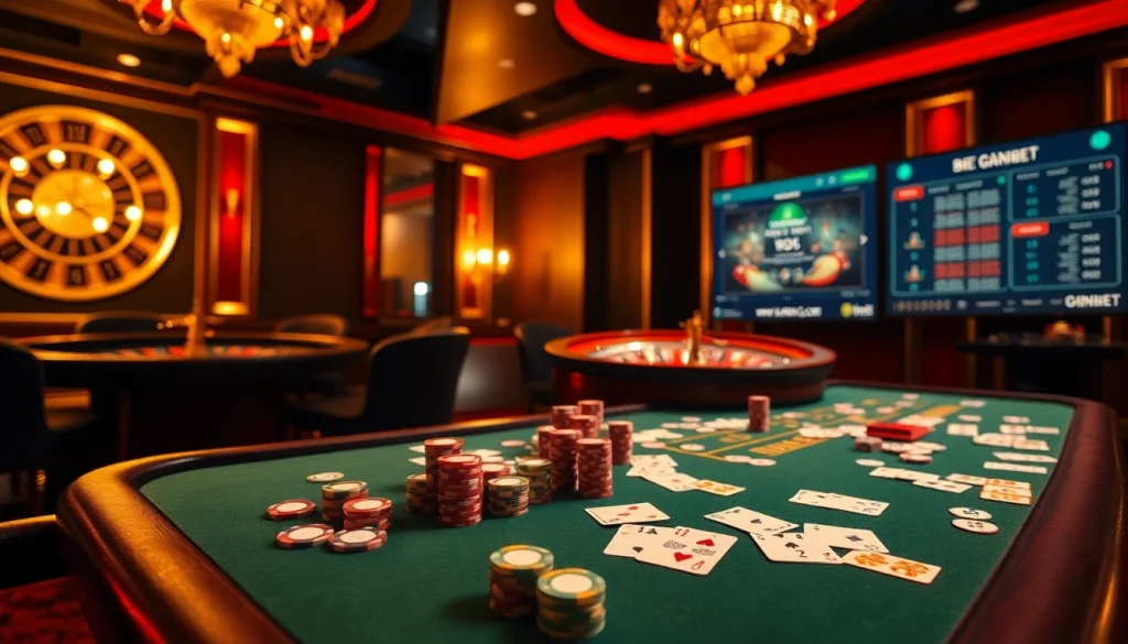 Experience the thrill of betting on www.indibet at an exciting poker table with vibrant chips and cards.