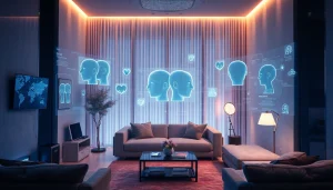 AI sex technology enhancing emotional connections in a modern setting.