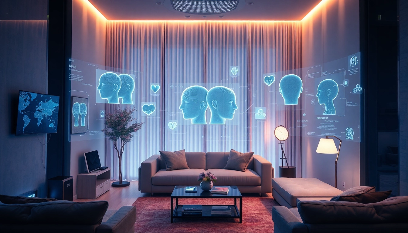 AI sex technology enhancing emotional connections in a modern setting.